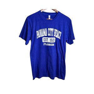Panama City Beach Florida American Apparel FL T-Shirt Blue Size M Beach Vacation